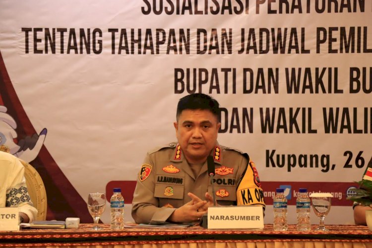 Jelang Pilkada Kota Kupang, Kapolresta Hadiri Sosialisasi PKPU dan Sampaikan Kesiapan Personel Dalam Pengamanan
