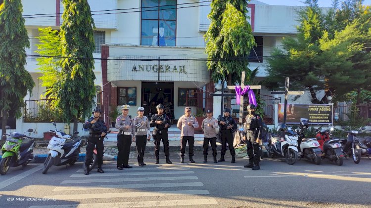 Polresta Kupang Kota Libatkan 100 Personel BKO Polda NTT, Amankan Ibadah Jumat Agung