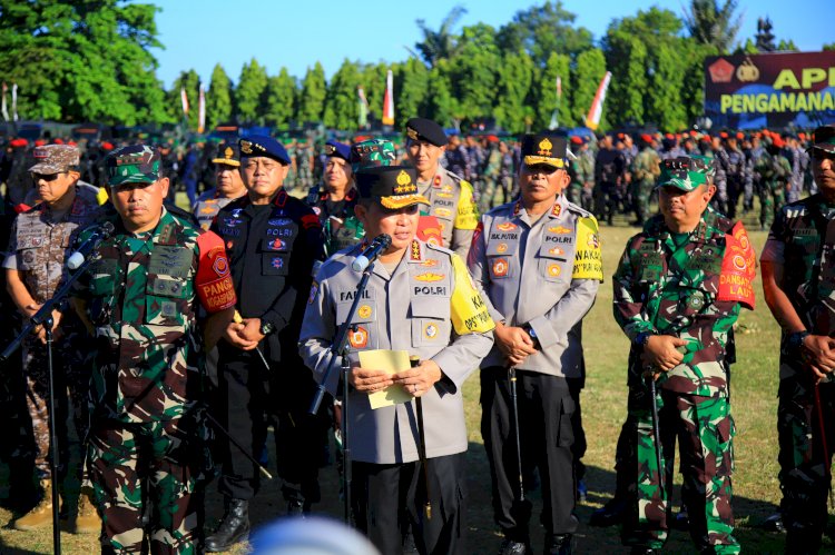 TNI-Polri Gelar Apel Pasukan Pengamanan World Water Forum Ke-10 di Bali.