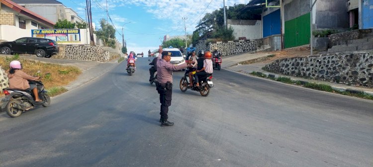 Strong Point Pagi, Ciptakan Keamanan, Ketertiban dan Kesadaran Masyarakat Saat Berkendara di Jalan