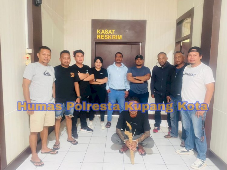 Mabuk dan Lakukan Pengancaman Dengan Parang, Mantan Security THM Diamankan Jatanras Polresta Kupang Kota.