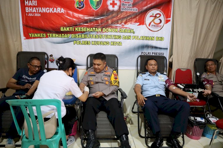 Bakti Kesehatan Polresta Kupang Kota, Sumbang 83 Kantong Darah