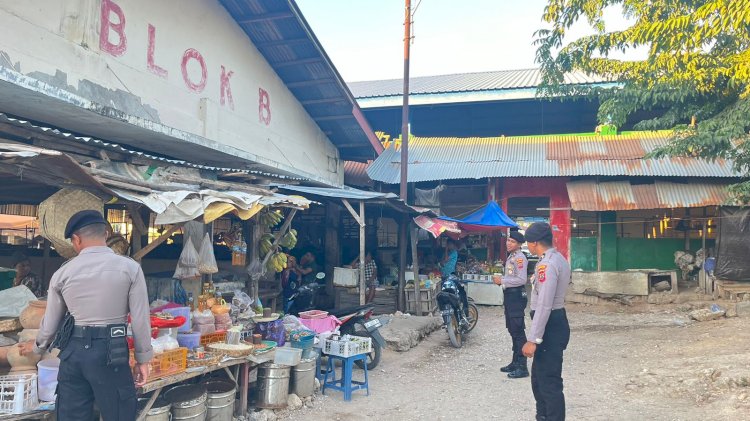 Patroli Samapta Polresta, Sambangi Pasar Tradisional di Kota Kupang