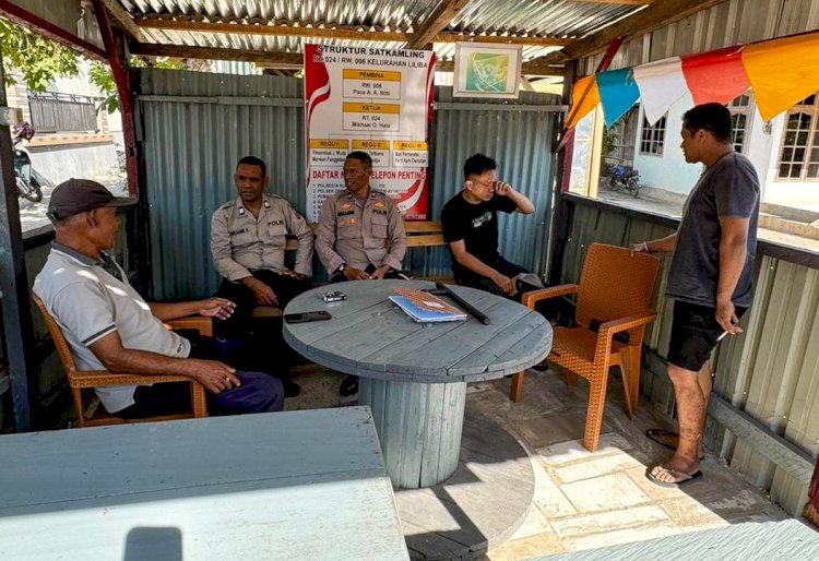 Patroli Dialogis, Sat Binmas Polresta Kupang Kota Sambangi Pos Kamling Liliba