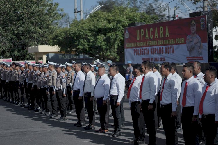 Upacara Kenaikan Pangkat Personel, Kapolresta Kupang Kota: Awal dari Pijakan Selanjutnya