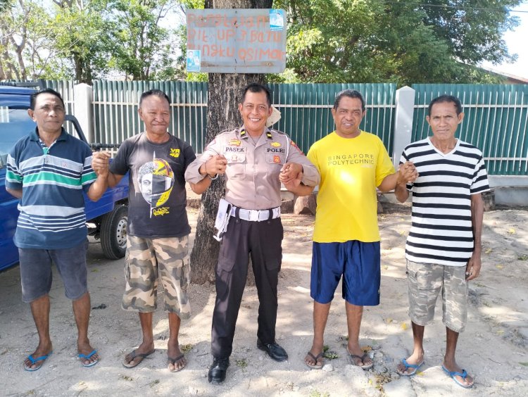 Sosialisasi Kamsel di Jalan, Unit Lantas Polsek Alak Datangi Warga di Pangkalan Ojek