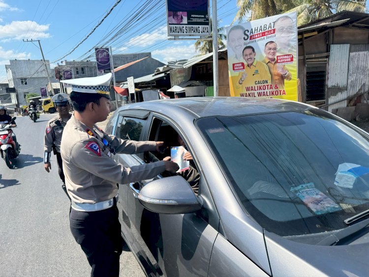 Selain Tilang, Satlantas Polresta Kupang Kota Juga Berikan Teguran Bagi Pelanggar dalam Ops Patuh Turangga