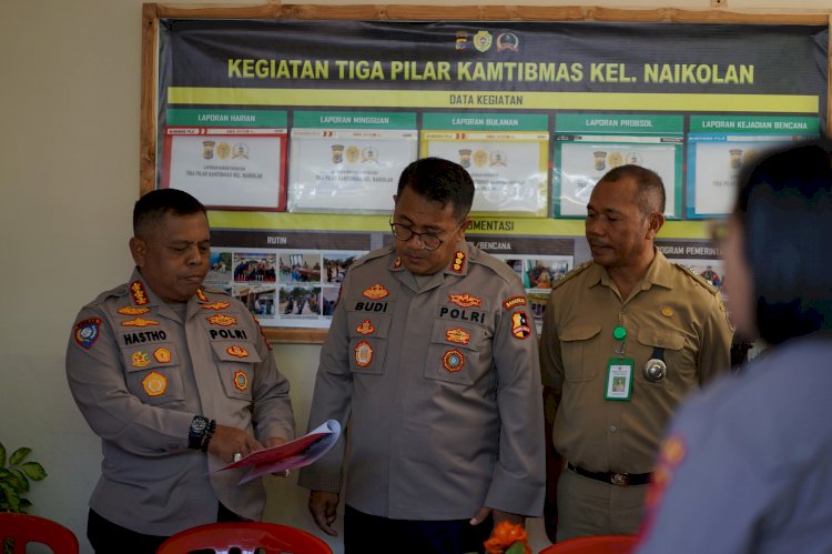 Penilaian Tiga Pilar Kamtibmas, Korbinmas Baharkam Polri Kunjungi Posko di Kelurahan Naikolan