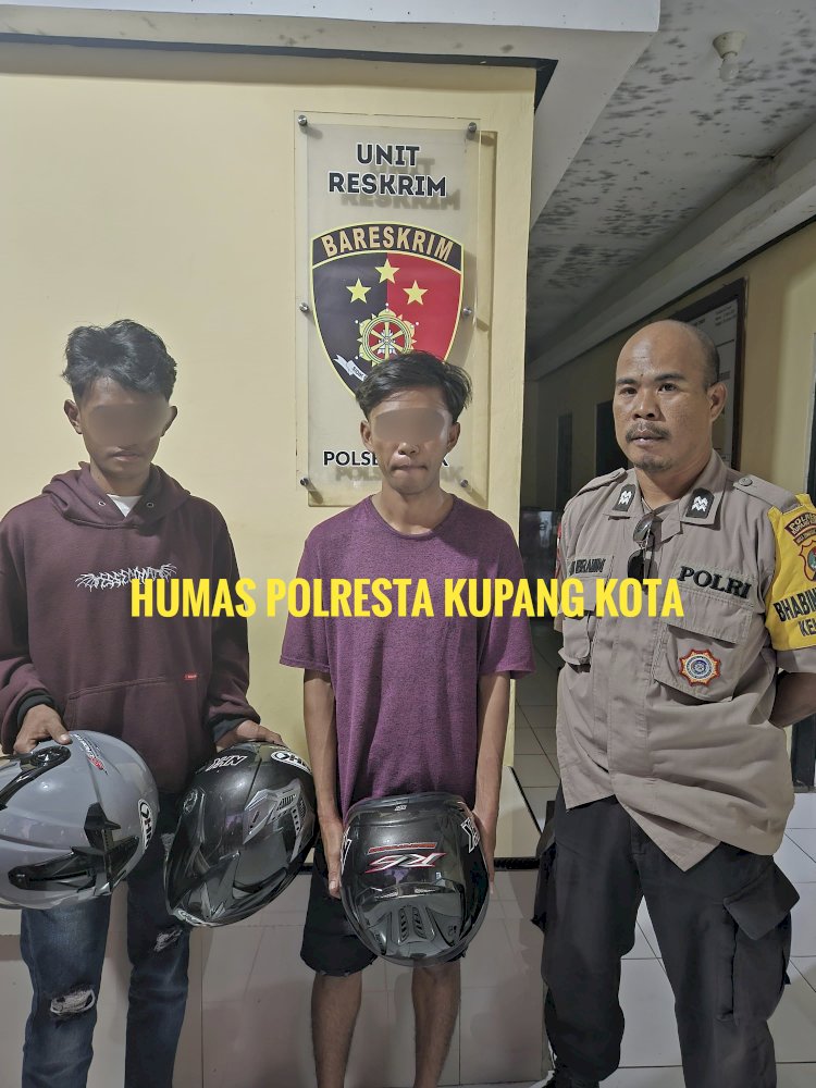 Curi Helm di RSUP Ben Mboy, Dua Pemuda Asal Sulamu Diamankan Bhabinkamtibmas ke Polsek Alak