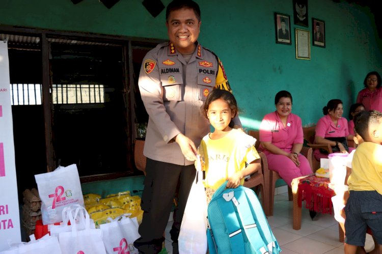 Kunjungi Panti Asuhan Puri Bunda, Kapolresta dan Bhayangkari Berbagi Kasih dengan Anak Panti