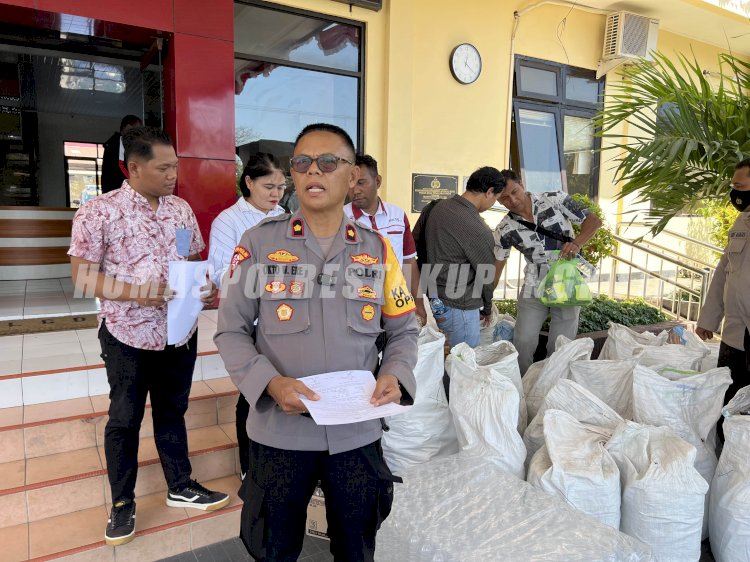 Gelar Operasi Pekat, Polresta Kupang Kota Amankan Ratusan Liter Miras