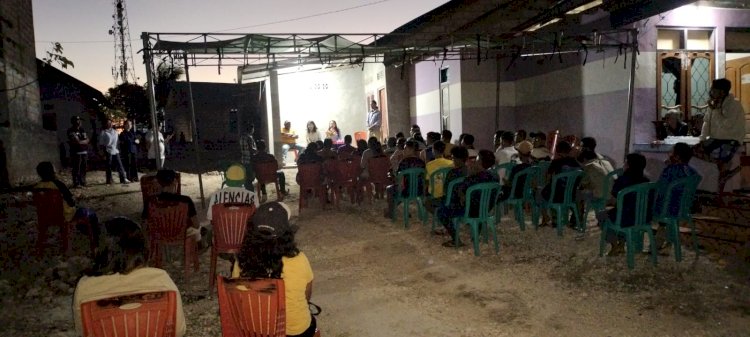 Personel Polresta Kupang Kota Lakukan Pengamanan Kampanye Dialogis Calon Wali Kota dan Calon Wakil Wali Kota Kupang