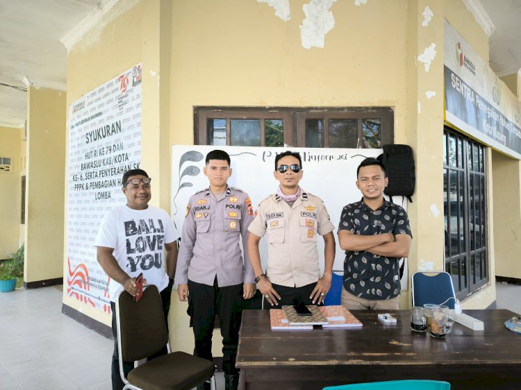 Personel Polresta Kupang Kota Tingkatkan Pengamanan di Kantor Bawaslu