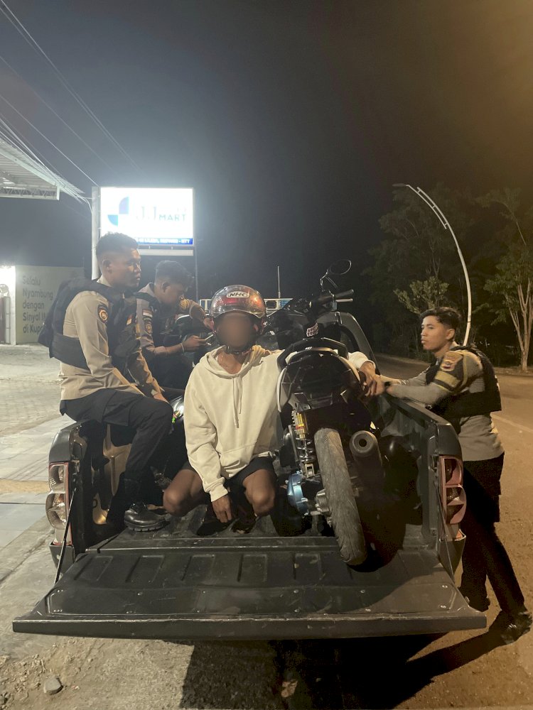 Samapta Polresta Kupang Kota Amankan Barang Bukti 3 Sepeda Motor dari Aksi Balap Liar