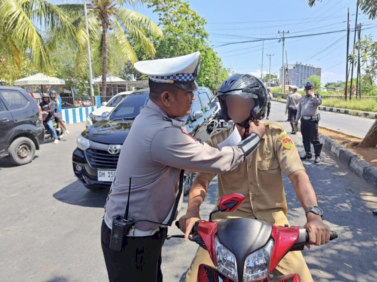 Operasi Zebra Turangga, Satlantas Polresta Tegur Pelanggar Tanpa Kaca Spion dan TNKB