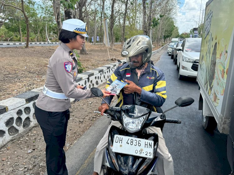 Upaya Meningkatkan Tertib Lalulintas di Kota Kupang, Satlantas Polresta Terus Imbau Pengendara di Jalan