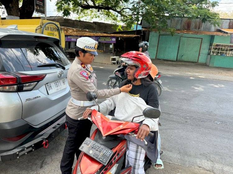 Operasi Zebra Turangga, Satlantas Polresta Kupang Kota Tertibkan Pengendara di Tofa