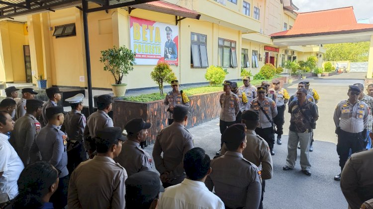 Pimpin Apel Konsolidasi Pengamanan Kampanye, Kabagops Polresta Kupang Kota Tekankan Netralitas dan Kesiapan Personel