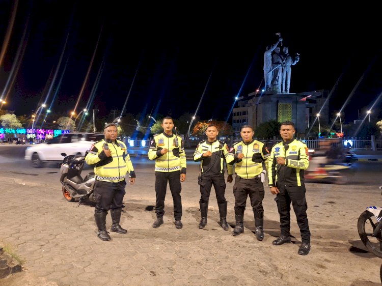 Patroli Lampu Biru, Satlantas Polresta Kupang Kota Tekan Angka Pelanggaran Lalulintas