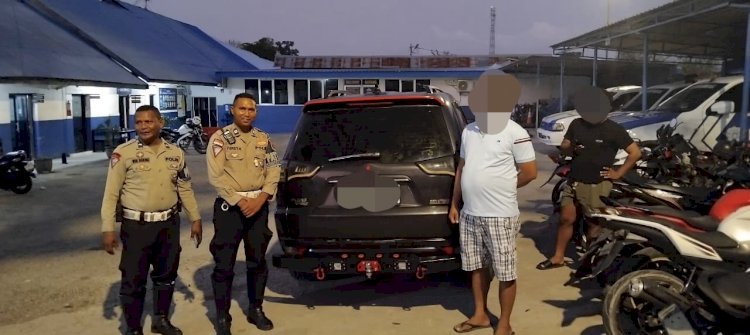 Gunakan Aksesoris Berlebih, Satlantas Polresta Kupang Kota Tilang Pengemudi Pajero Sport