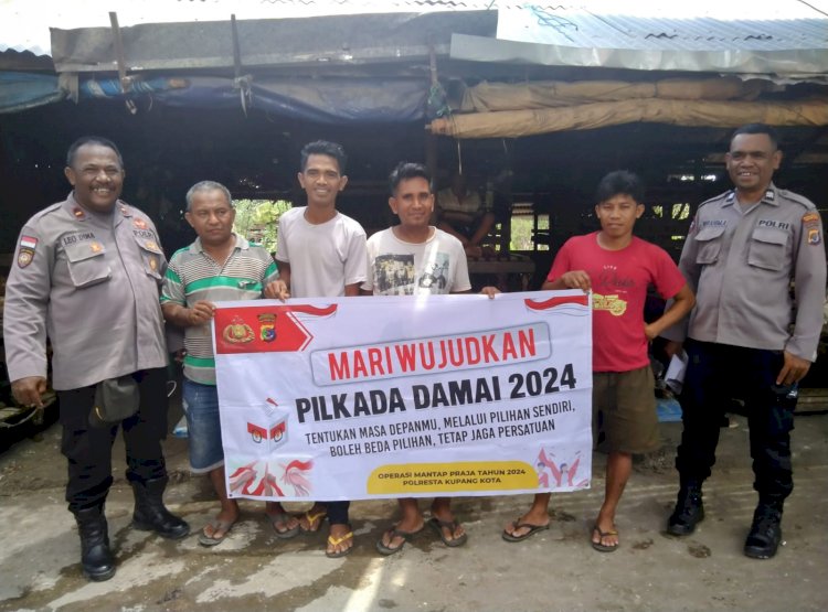 Satbinmas Polresta Kupang Kota Sambangi Warga, Ajak Sukseskan Pilkada 2024