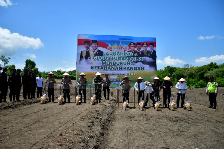 Kapolda NTT Ajak Masyarakat dan TNI-Polri Tingkatkan Ketahanan Pangan Lewat Pemanfaatan Lahan di NTT