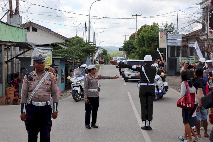 Polresta Kupang Kota Amankan Kunjungan Kerja Presiden Prabowo Subianto