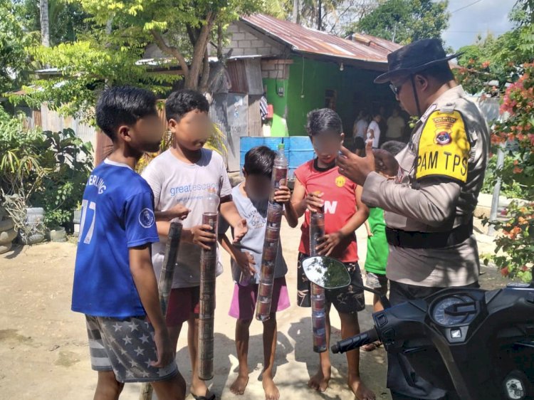 Fenomena Meriam Spritus Kembali Muncul di Akhir Tahun, Bhabinkamtibmas Lakukan Penertiban dan Himbauan.