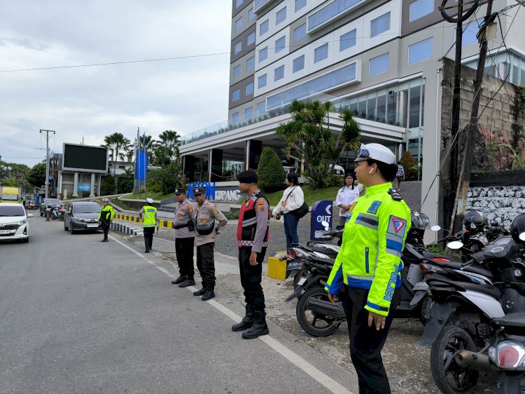 Polresta Kupang Kota Amankan Rapat Pleno Penetapan Pemenang Pilkada Walikota