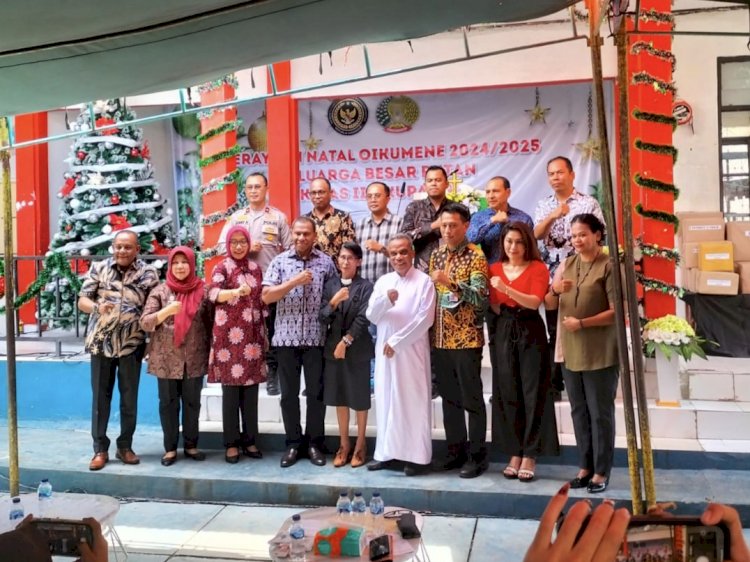 Wakili Kapolresta, Kapolsek Kota Lama Hadiri Natal Oikumene dan Tahun Baru Bersama di Rutan Kelas IIB Kupang