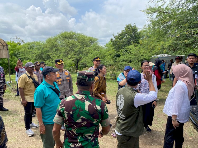 Kapolresta Kupang Kota pimpin langsung pengamanan kunjungan kerja Menteri Kehutanan RI