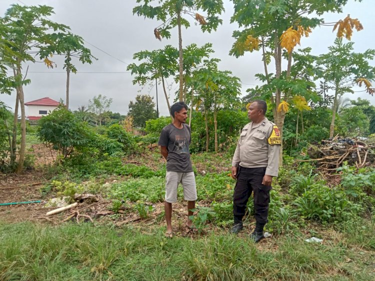 Dukung Program Asta Cita Presiden Prabowo, Bhabinkamtibmas Fatukoa Mengajak Masyarakat Tanam Tanaman Hidroponik di Pekarangan Rumah.