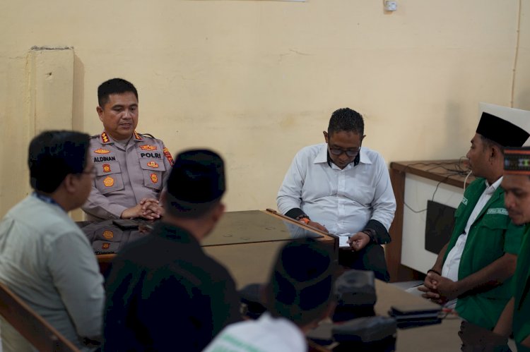 Audiens Kapolresta Kupang Kota Bersama GP Ansor, Terkait Rencana Takbir Akbar 1446 H.