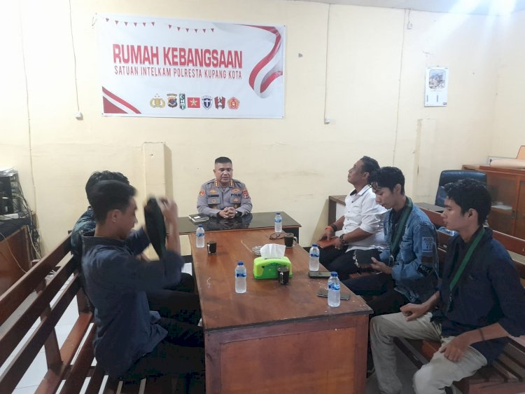 Kapolresta Kupang Kota Gelar Audiens Bersama Mahasiswa dari PMII dan HMI.