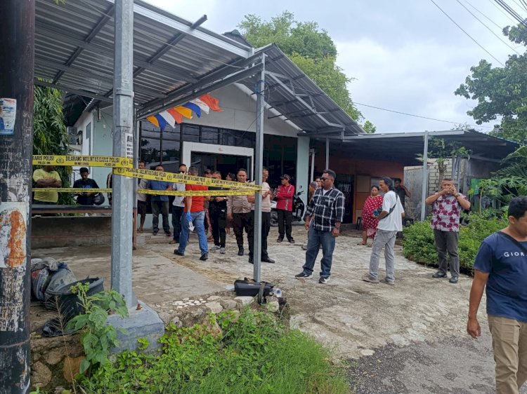 Istri Kanit Lalulintas Polsek Kota Lama Laporkan Orang Meninggal Depan Rumahnya, Suami dan Piket Segera Ke Lokasi.