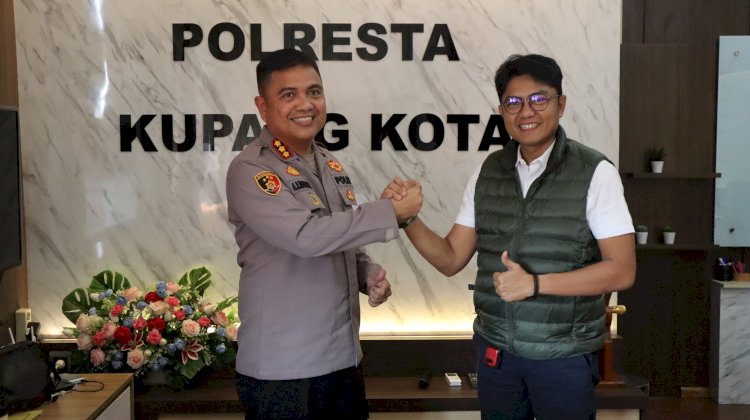 Datang Bersilahturahmi, GM Angkasa Pura Ucapkan Terima Kasih atas Partisipasi Polresta Kupang Kota Amankan Bandara El-Tari.