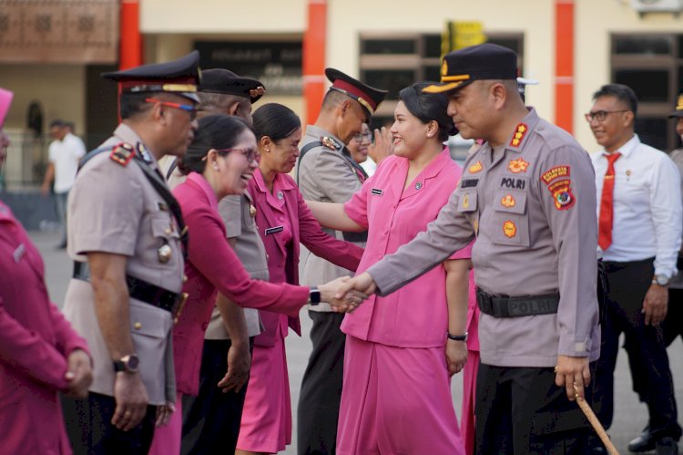 Mutasi Pejabat Utama Polresta Kupang Kota, Kapolresta Kombes Aldinan Manurung Pimpin Sertijab.