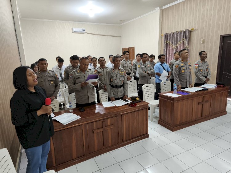 Binrohtal Polresta Kupang Kota, Tingkatkan Keimanan Personel.