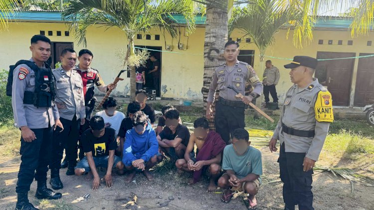 Pesta Miras Hingga Pagi dan Resahkan Warga Sekitar, Polresta Kupang Kota Amankan 9 Pemuda Mabuk di Belakang STIM Oesapa.