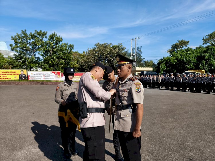 Akp Gustaf Ndun Dipromosi Menjadi Kasatresnarkoba Polresta Kupang Kota, Kapolresta Pimpin Upacara Pelantikan.
