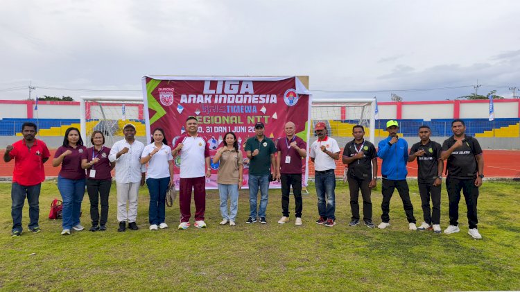 Kapolresta Kupang Kota Buka Pertandingan Sepak Bola Liga Anak Indonesia Regional NTT