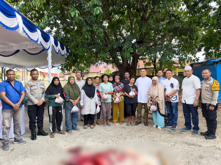 Polresta Kupang Kota Lakukan Penyembelihan dan Pembagian Daging Kurban