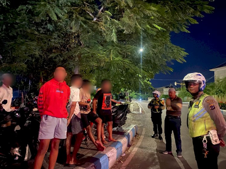 Patroli Lampu Biru, Upaya Satlantas Polresta Kupang Kota Wujudkan Kamseltibcarlantas.