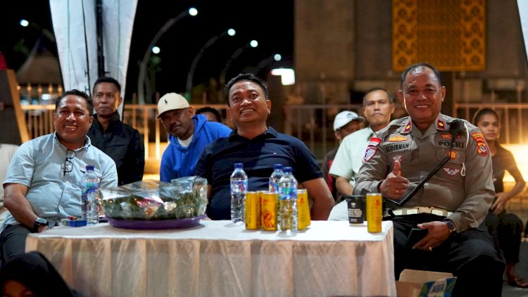 Polresta Kupang Kota Kembali Hadirkan Nobar Timnas Indonesia di Pos Polisi 2000 SS