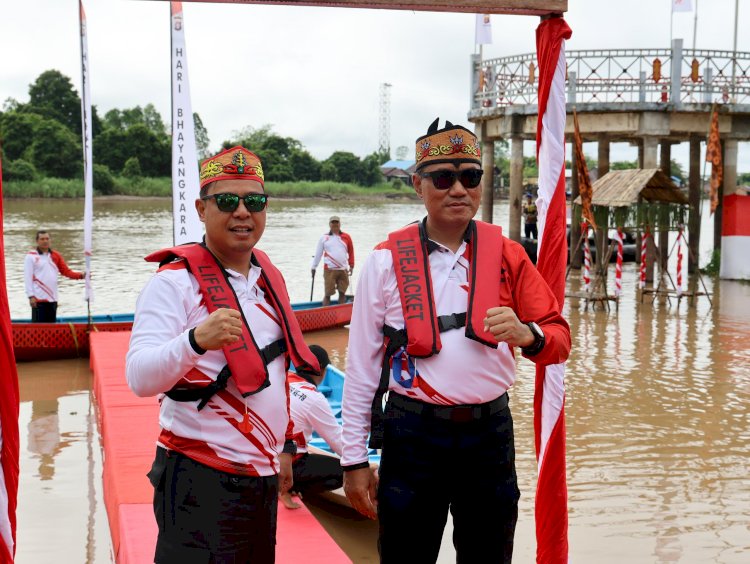 Lomba Besei Kambe di Polda Kalteng, Sarana Lestarikan Budaya Lokal Dimomentum Hari Bhayangkara ke-79