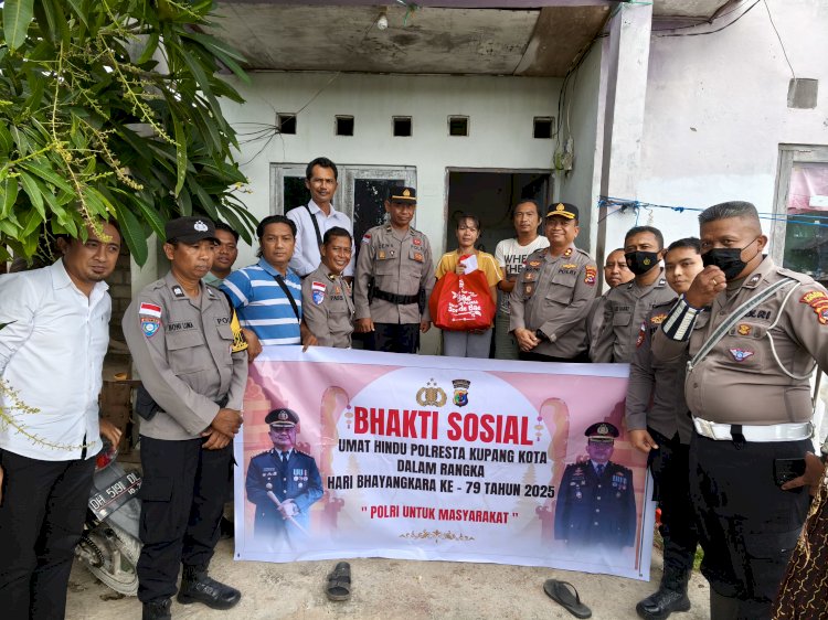 Umat Hindu Polresta Kupang Kota Gelar Anjangsana Jelang Hari Bhayangkara Ke-79