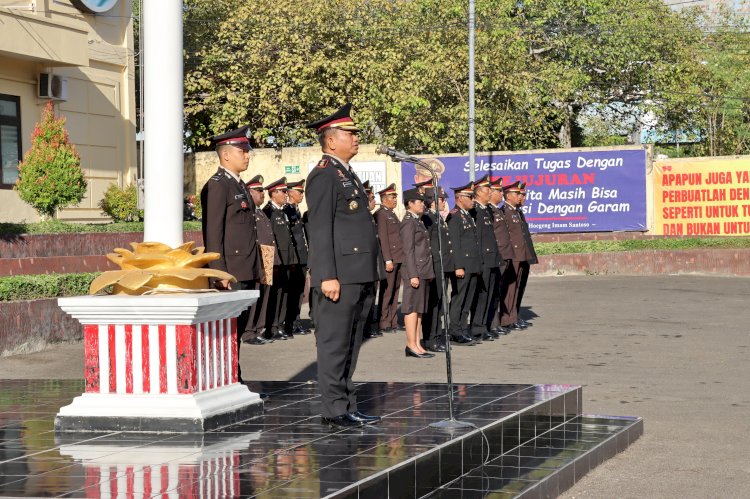 Rayakan Hari Bhayangkara ke-79, Polresta Kupang Kota Gelar Upacara.
