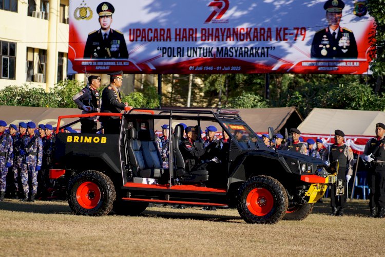 Kapolresta Kupang Kota Ikuti Upacara Hari Bhayangkara Ke-79 di Polda NTT