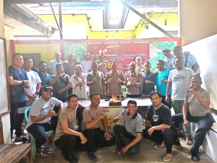 Polsek Maulafa Gelar Syukuran HUT Bhayangkara ke-79, dan Kenaikan Pangkat Anggota.