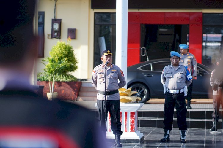 Wakapolresta Kupang Kota Pimpin Apel Pagi, Tekankan Kesiapan Personel Jelang Sertijab Kapolresta.
